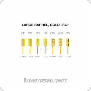 High Quality Carbides - Large Barrel, Gold 3/32''