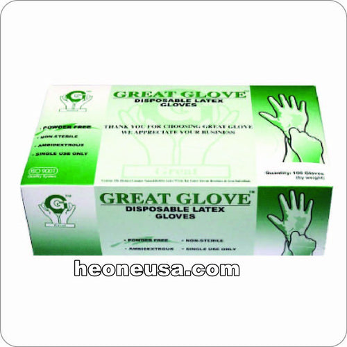 Latex Gloves - Great Glove - Size M (10 boxes)